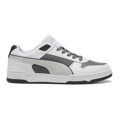 PUMA Unisex RBD Game Low Sneaker, COOL Dark Gray-Flat Dark Gray White, 43 EU - Herren-Sneaker mit umweltfreundlichem Obermaterial aus recycelten Materialien, ideal für stilbewusste und nachhaltige Mode.