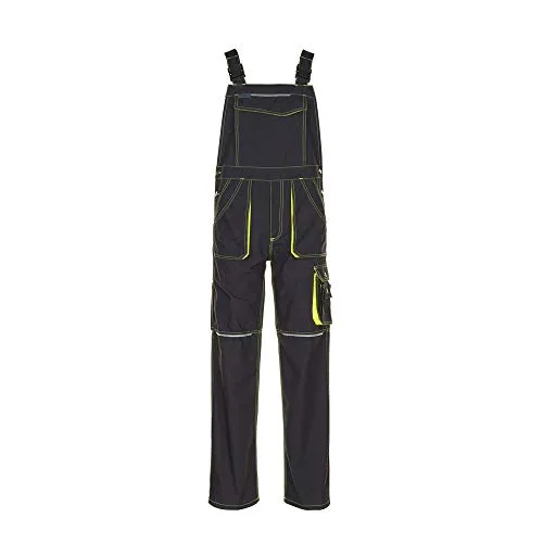 Planam Größe 102 Unisex Basalt Neon Latzhose in gelb von Planam