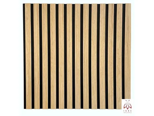 IKHEMalarka 3D Wandpaneel leichte Lamellen mit 1 mm Echtholz Wand Decke, (1 Stück) 1mm Holz - 9 mm Filz /// Dekoren 0,27qm / 0,54qm