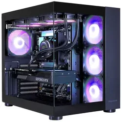 Cougar FV150 BK 7511 Gaming-PC - PC-Systeme mit Intel® CoreTM Ultra 5, RTX 5060Ti und 32 GB RAM für beeindruckende Gaming-Performance und flüssige Grafik. Ausgestattet mit effizienter Wasserkühlung und 1000 GB SSD.