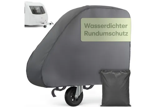 Praknu Anhänger-Deichselbox Deichselabdeckung Wohnwagen & Anhänger – Extra Dickes PVC, Grau (Einzelartikel, 1 St., 1 x Deichselabdeckung Wohnwagen), Wasserdicht & UV-Beständig – Passend für Humbaur & alle Kupplungen