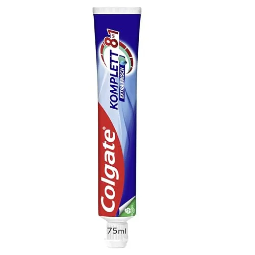 Colgate KOMPLETT 8 Zahnpasta 75 ml - Zahnpasta mit 8-fach Schutz für gesunde Zähne – schützt vor Karies, entfernt Plaque und sorgt für frischen Atem. Ideal für ein strahlendes Lächeln!