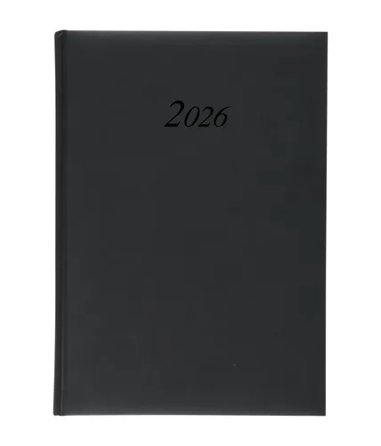 Wochenplaner 2026 - Buchkalender in Schwarz - Kalender mit 1 Woche auf 2 Seiten, hochwertiger Bucheinband und praktischer Größe von 17,2x24cm für eine optimale Planung.