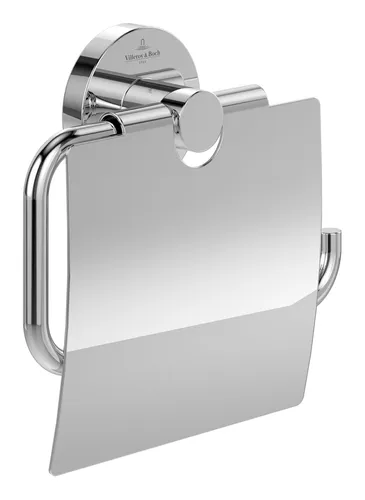 Villeroy & Boch Elements - Tender Toilettenpapierhalter mit Deckel - Eleganter Klopapierhalter für Wandmontage, aus langlebigem Zink gefertigt und pflegeleicht dank hochwertigem Finish. Ideal für jedes Badezimmer.