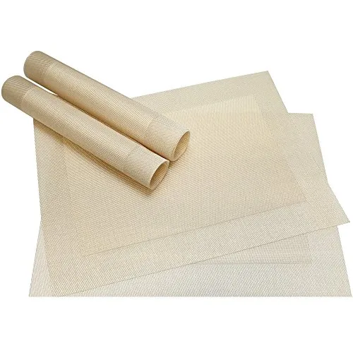 Abwaschbare Tischsets 4er Set in perlmutt weiss in weiß von matches21 HOME & HOBBY