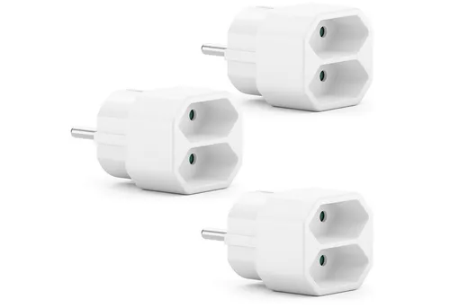 deleyCON deleyCON 3x Mehrfachstecker Indoor 2x Euro-Buchse Innenbereich max. Steckdosenleiste