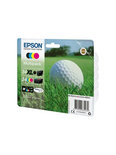 Epson T3479 Original Tintenpatronen Multipack – 4 Farben - Druckerpatronen für hochwertige, langlebige Ausdrucke mit pigmentierter Tinte. Ideal für professionelle Dokumente und Grafiken, garantiert optimale Kompatibilität mit Epson Druckern.