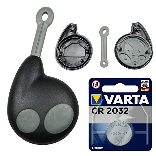 Autoschlüssel Cobra Alarm Handsender 2T Gehäuse Fernbedienung + Batterie passend für Audi VW