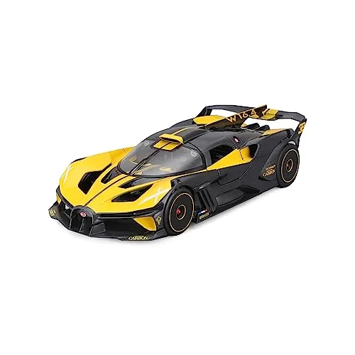 MAISTO Bugatti Bolide Special Edition, gelb - Modellauto 1:24 Originalgetreues Sammlerauto Spielzeugauto mit beweglichen Lenkrad, Türen & Haube, ab 3 Jahren (532911Y)