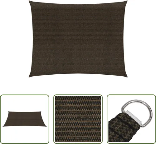 The Living Store Sonnensegel 160 g/m² Braun 3x4,5 m