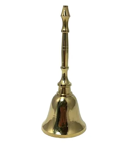Handglocke Messing Klein Tischglocke Nikolaus Weihnachten Christkind Gold 13cm