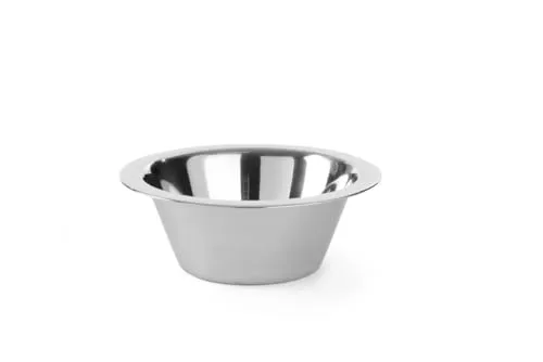 HENDI Küchenschüssel, Küchenartikel, Rührschüssel, Salatschüssel, Servierschale, 2,3L, ø250x(H)84mm, Edelstahl