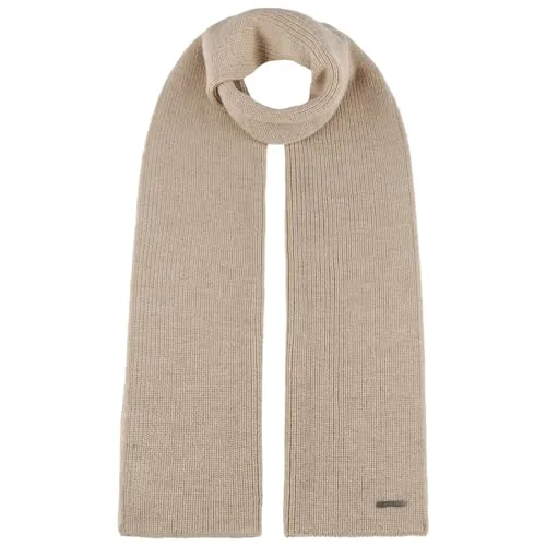 Stetson Caledonia Merinoschal - Eleganter Wollschal für Damen & Herren - Beige - Made in Italy - KOMFORT & WÄRME: Aus kratzfreier Merinowolle, dieser Schal bietet an kalten Tagen höchsten Tragekomfort. Ideal für den Alltag und vielseitig kombinierbar mit Ihrer Wintergarderobe.