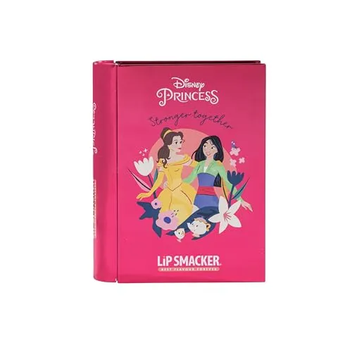 Lip Smacker Disney Beauty Book Tin, Schminkset für Mädchen mit Lippenstiften, Lipgloss, Leuchtenden Lidschatten und Nagellack, Inklusive Haar- und Schminkzubehör