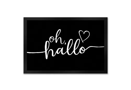 speecheese Fußmatte Oh Hallo Fußmatte XXL in 50x75 cm mit Herz in elegantem Design