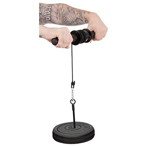 Sport-Tec Unterarmtrainer mit 2 Hantelscheiben - Krafttraining Griffstärker: Inklusive 2 Hantelscheiben für effektives Training von Unterarmen, Handgelenken und Fingern.