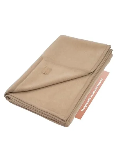 Ritter Decken Cashmera Kaschmirdecke 150 x 200 cm - Creme - Hochwertige Wolldecke aus Kaschmir - Warme & Luxuriöse Wolldecke - Made in Germany