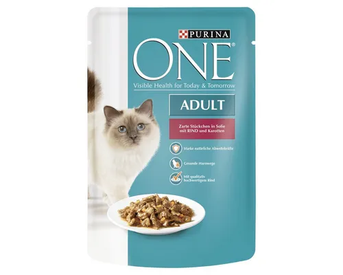 Purina ONE Adult mit Rind & Karotten 85 g