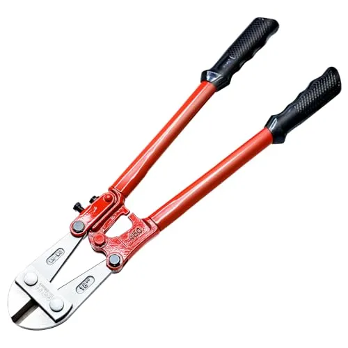 CCLIFE Bolzenschneider 450 mm Cr-Mo Schneidleistung 6 mm, Professionelle Bolzenschere mit gehärteten Backen
