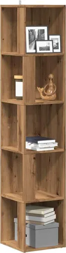 Möbel Eckregal Artisan-Eiche 33x33x165 cm Holzwerkstoff - Kommoden 856725