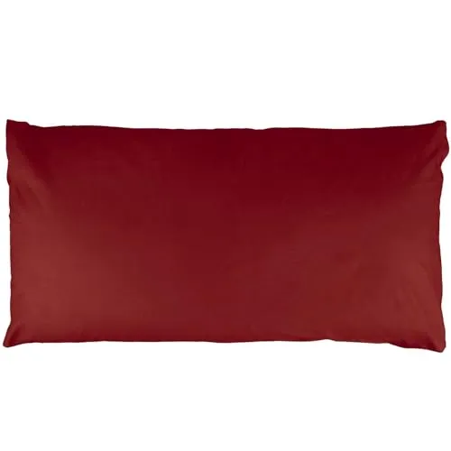 Kissenbezug Bordeaux 30x50cm Kopfkissenbezug Kissenhülle 100% Baumwolle Kissen Pillow Cover mit Reißverschluss Luna