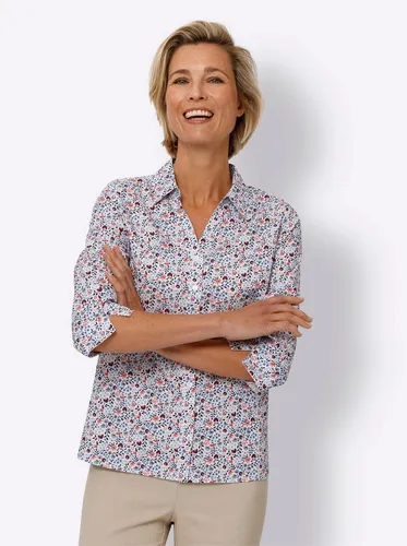 Sieh an! Klassische Bluse Druckbluse 3/4-Arm von Sieh an!