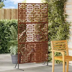 vidaXL Sichtschutz Grau Stahl - Stabiler Sichtschutz aus robustem Stahl für Garten und Terrasse, ideal für mehr Privatsphäre und modernes Design.