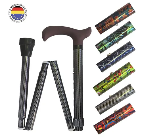 Herdegen Gehstock Faltstock – Elegante und praktische Gehhilfe - Gehstöcke, faltbar und leicht, ideal für unterwegs. Der ergonomische Griff sorgt für hohen Komfort, während die Höhenverstellbarkeit optimale Unterstützung bietet.