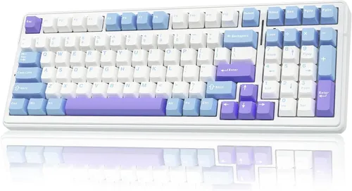 Gaming Tastatur Kabellos, 3 Modus, RGB, 8000mAh, Hot-Swap, AULA F99, QWERTZ, 96