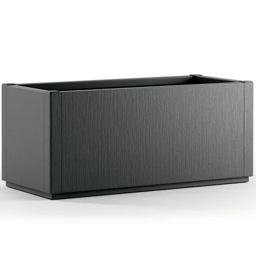 CASARIA® Pflanzkasten Ethica 80x36x36cm - Anthrazit - Garten-Zubehör: Moderner Pflanzkasten aus 100% recyceltem Kunststoff mit integriertem Ablaufboden für gesundes Wurzelwachstum. Ideal für Terrasse, Garten oder Balkon.