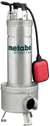Metabo SP 28-50S Inox Schmutzwasser-Tauchpumpe - Wasserpumpen, leistungsstark mit 28.000 l/h Durchfluss und 12 m Förderhöhe, ideal für schnelle Entwässerung.