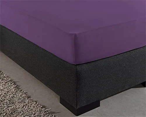 Homecare Jersey Spannbetttuch, 140cm x 200cm, Lila