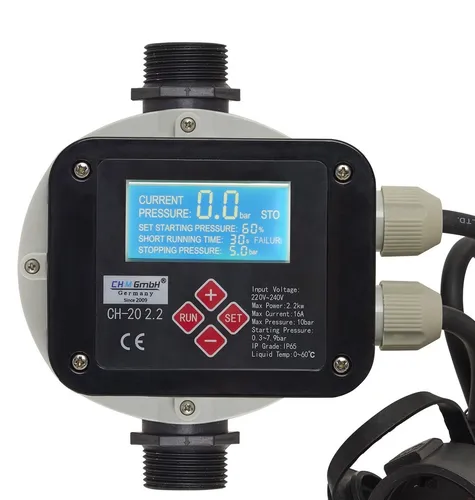 Pumpensteuerung Druckschalter Gartenpumpe bis 2,2 Kw mit Ein- und Abschaltdruck 