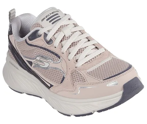 SKECHERS Edgeride Damen Sneaker, Gr. 41, grau (taupe) - Sportliche Chunky Sneaker aus Lederimitat und Mesh mit 3 cm Plateau-Sohle, ausgestattet mit Skechers Air-Cooled Memory Foam für optimalen Komfort.
