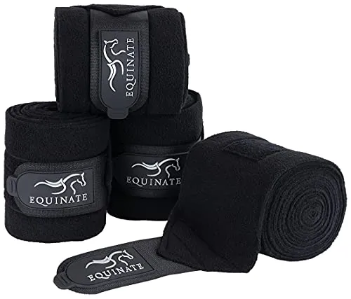 Equinate Fleecebandagen Harmony 4er Set in vielen Farben Bandagen Fleece Schwarz Pferd