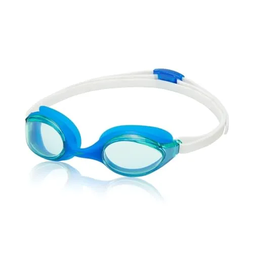 Speedo Unisex Kinder Hyper Flyer Schwimmbrille | Bequeme Passform | Verstellbares Design | Anti-Beschlag | Wasserdicht Schwimmbrille, Blue Mint/Jde, Einheitsgröße