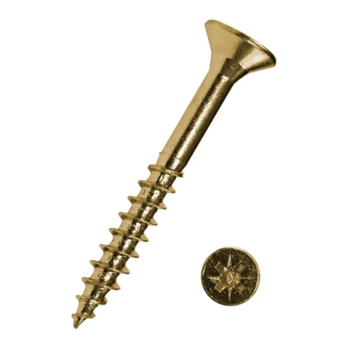 JD-79 Spanplattenschrauben Senkkopf Teilgewinde T25 5x70 verzinkt gelb chromat.