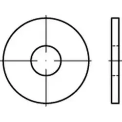 Flache Scheibe DIN 9021 aus Stahl 140HV, 17 x 50 x 3mm - Eisenwaren: Hochwertige DIN 9021 Flache Scheibe aus Stahl mit Härte 140 HV, ideal für präzise Anwendungen und hohe Belastungen.