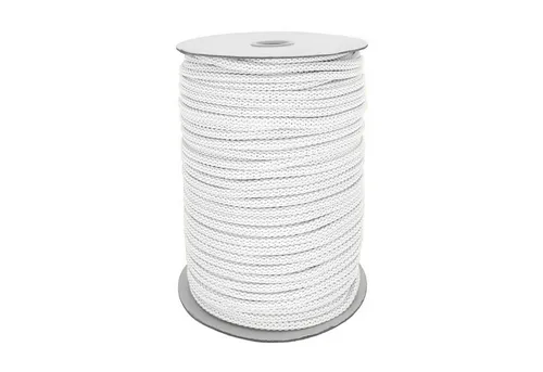 maDDma Kordel Polyesterschnur 100m Häkelbindung Ø 5 - 7mm, 501 - weiß