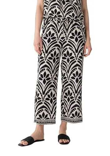 comma casual identity 2-in-1-Hose schwarz 38 - Stoffhose in Schwarz, vielseitig tragbar als Kleidungsstück oder Shorts, pflegeleicht und ideal für jeden Anlass.