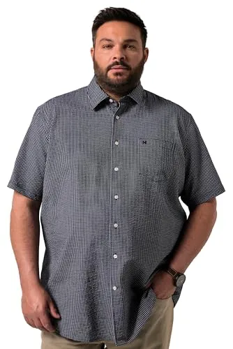 Men Plus Herren Karohemd in Übergrößen L-8XL, Navy Blau von MEN+