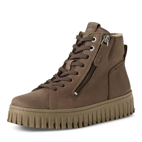 Tamaris Schnürstiefel beige 41 EU - Wanderschuhe mit 4,5 cm Absatzhöhe, aus hochwertigem Leder und bequemem Textil-Innenmaterial für optimalen Tragekomfort bei jedem Abenteuer.
