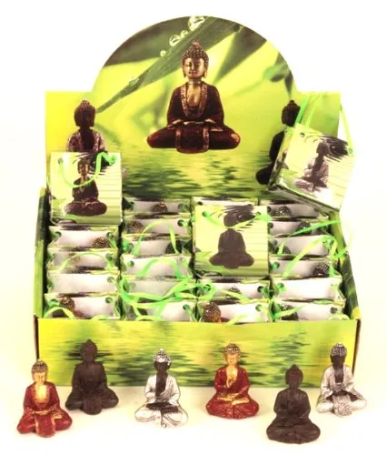 Buddha Figuren je ca. 5cm Asiatische Figuren im Display und Geschenktüte 24
