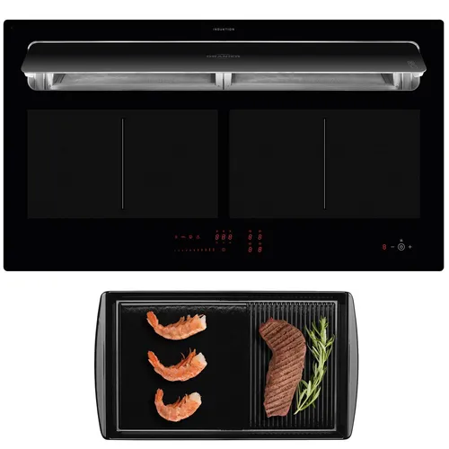 Oranier Kochfeld Induktion 90 cm autark KFL 2092 Dunstabzug Umluft Grillplatte