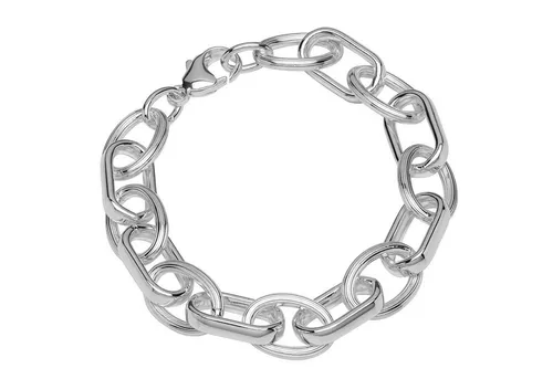 NKlaus Silberarmband 925 Silber 22cm – Edles Design für jeden Anlass - Hochwertiges Designerarmband aus 925er Sterlingsilber, gefertigt in Deutschland. Mit einer Länge von 22 cm und einem sicheren Karabinerverschluss ist es ideal für jeden Handgelenkumfang bis 19 cm.