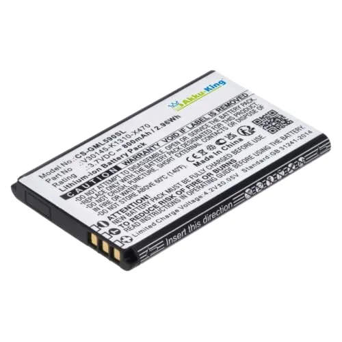 Akku kompatibel mit Gigaset V30145-K1310-X470 - Li-Ion 800mAh - GL390, GL590, Brondi Amico Favoloso, Saiet Lumina 3g, One Max, Ready, Ready Max