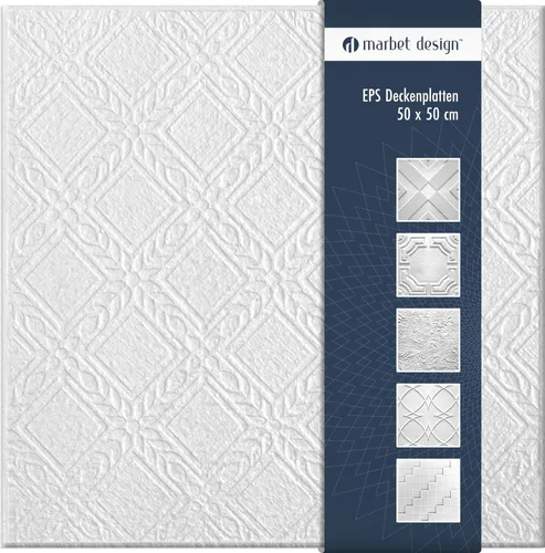 Deckenplatten aus Styropor EPS in weiß von Marbet Design