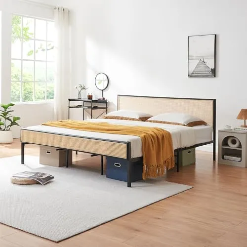 [en.casa] Bett Linköping 180 x 200 cm in schwarz von en.casa