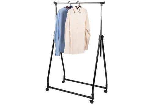 bremermann Kleiderständer klappbar, rollbar - Kleiderständer für platzsparende Aufbewahrung, höhenverstellbar mit Teleskop-System und 4 Möbelrollen, ideal für die flexible Nutzung zuhause.