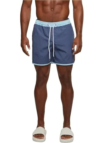URBAN CLASSICS Herren Retro Swimshorts - Badeshorts in verschiedenen Stilen und Farben, ideal für Strand und Pool mit retro-inspiriertem Design.